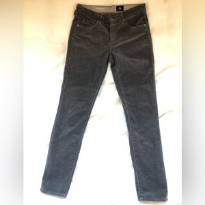 AG corduroy pants, The Stevie, slim straight, ankle inseam 28”, mid-rise 9”
